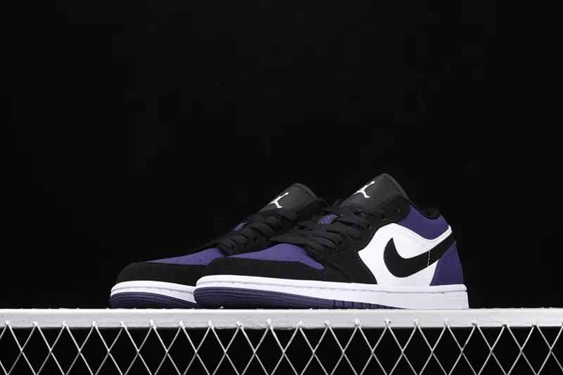 All categories Air Jordan Jordan series basketball shoes Air Jordan 1 Low New version Air Jordan 1 Low Court Purple AJ1 Joe 1 low top suede black purple toe 553558-125